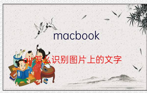 macbook air怎么识别图片上的文字 macbook换硬盘不识别？